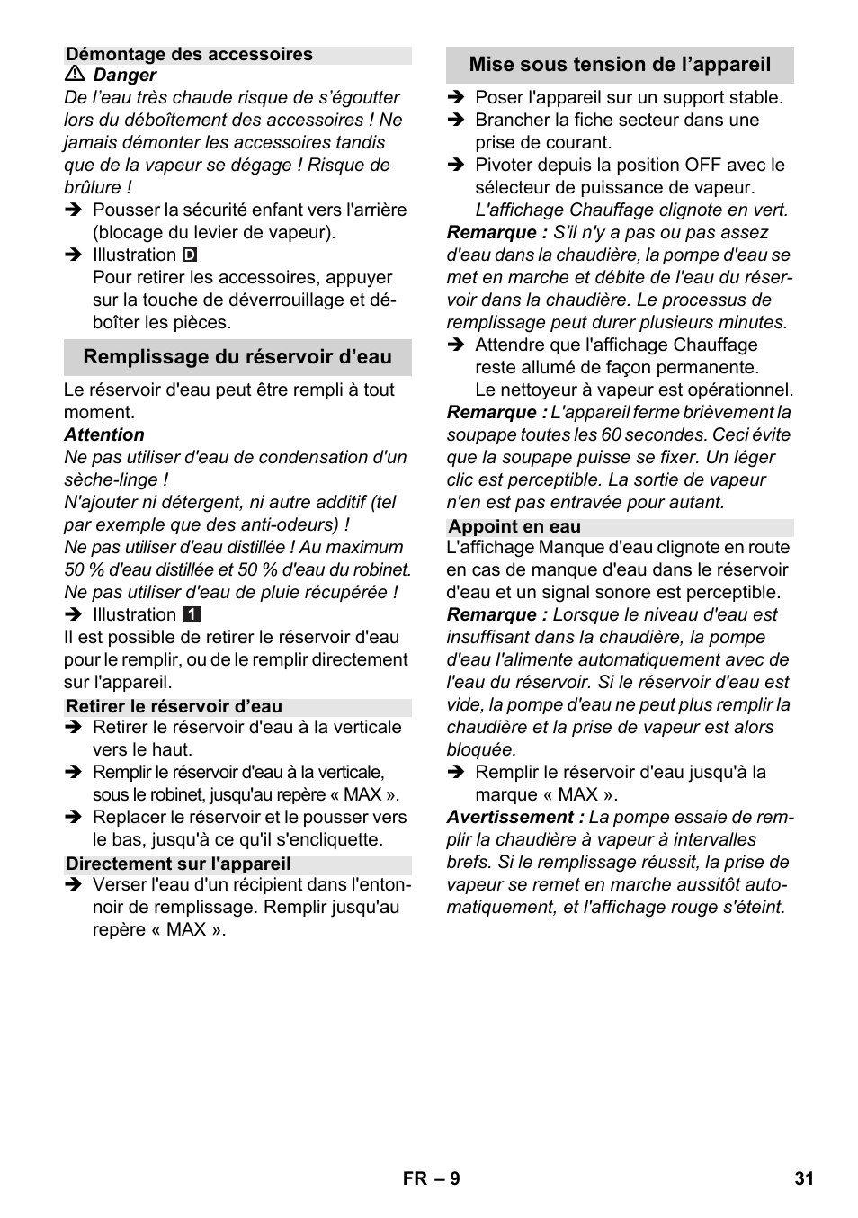 Karcher SC 5-800 C EU User Manual | Page 31 / 326