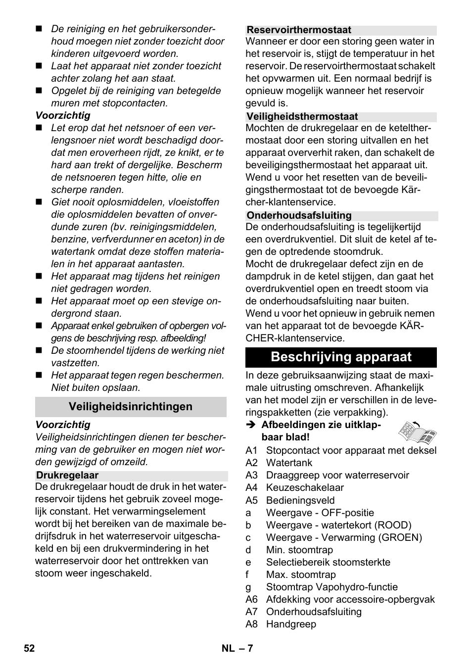 Beschrijving apparaat | Karcher SC 5-800 C EU User Manual | Page 52 / 326
