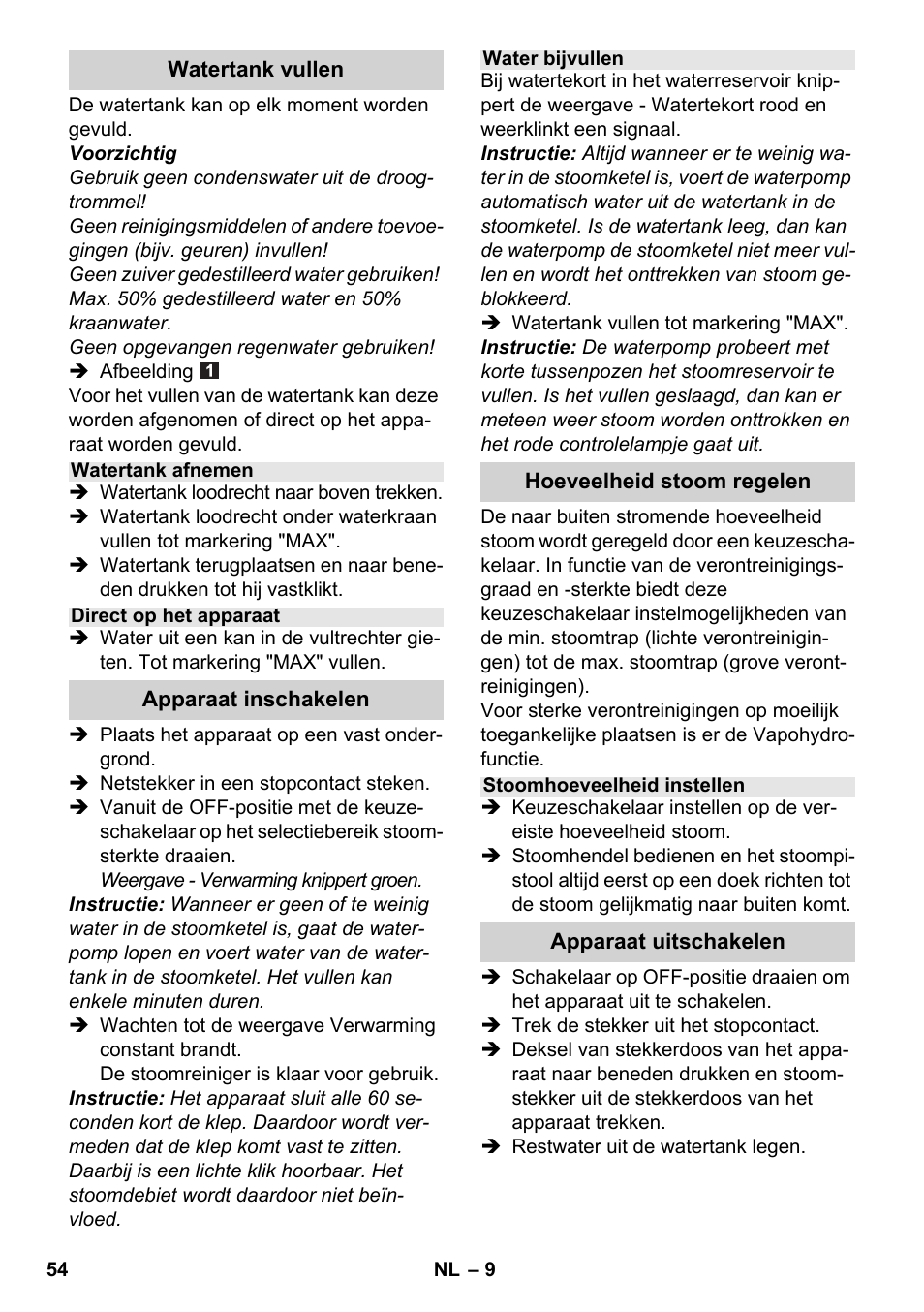 Karcher SC 5-800 C EU User Manual | Page 54 / 326