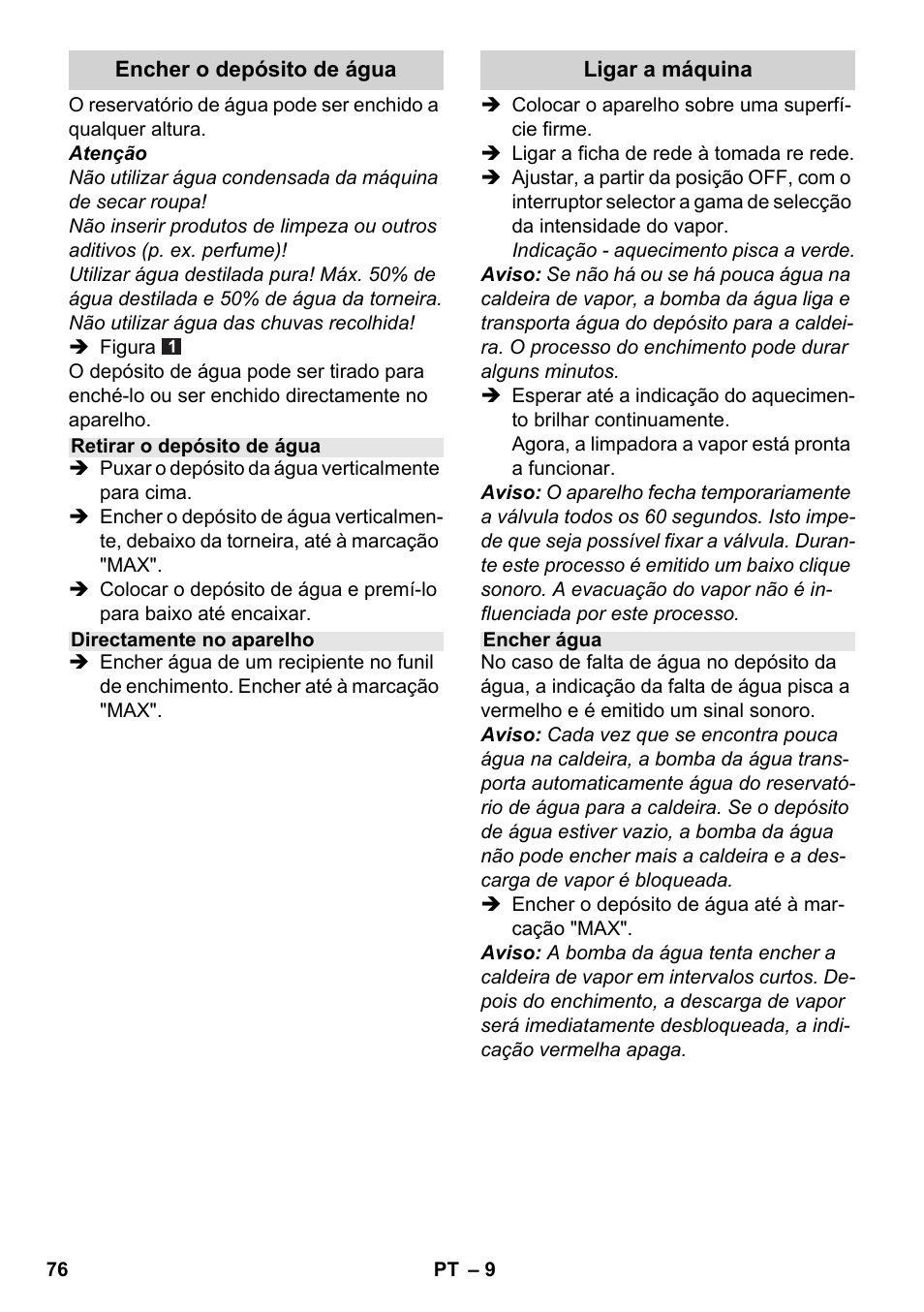 Karcher SC 5-800 C EU User Manual | Page 76 / 326