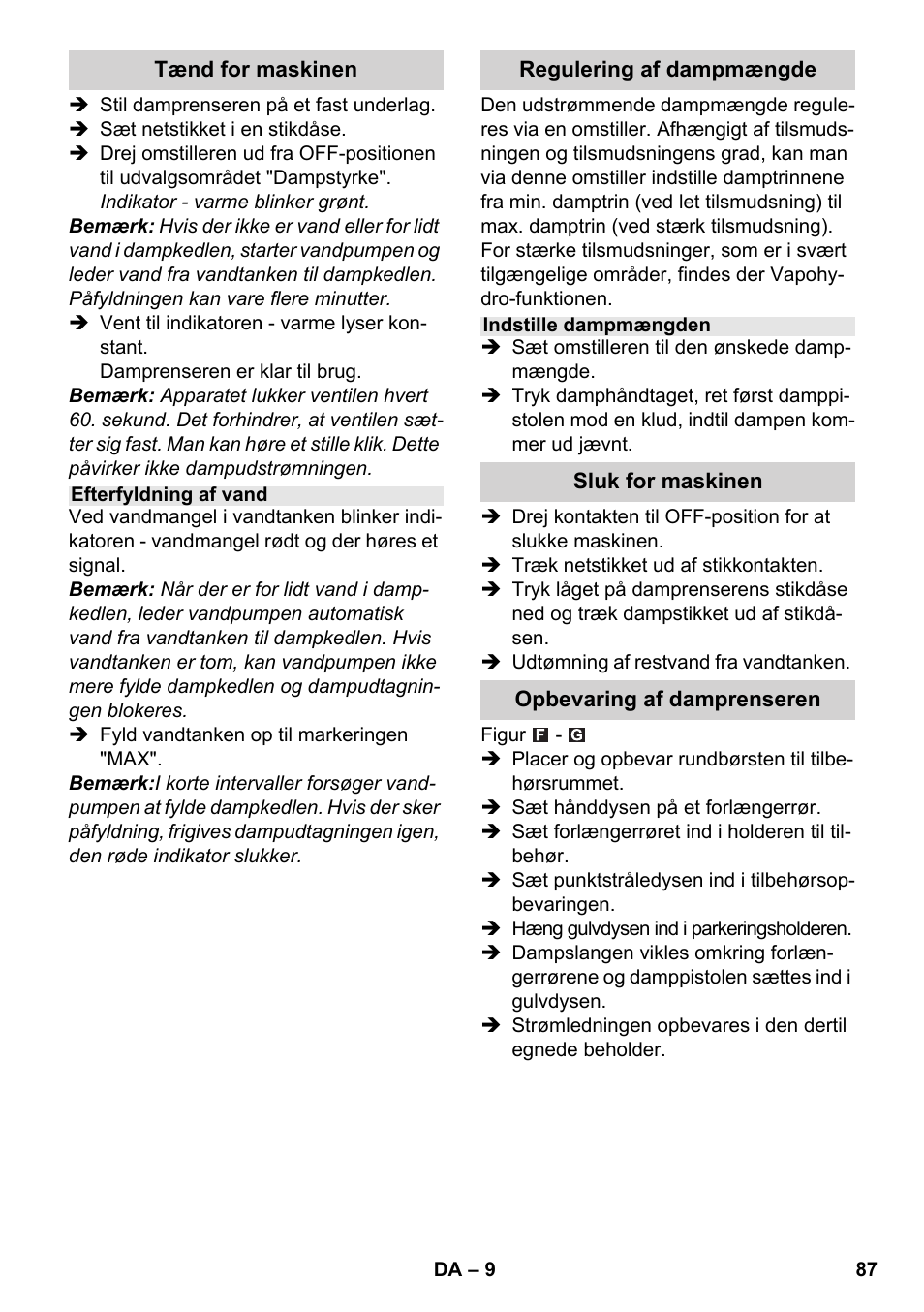 Karcher SC 5-800 C EU User Manual | Page 87 / 326