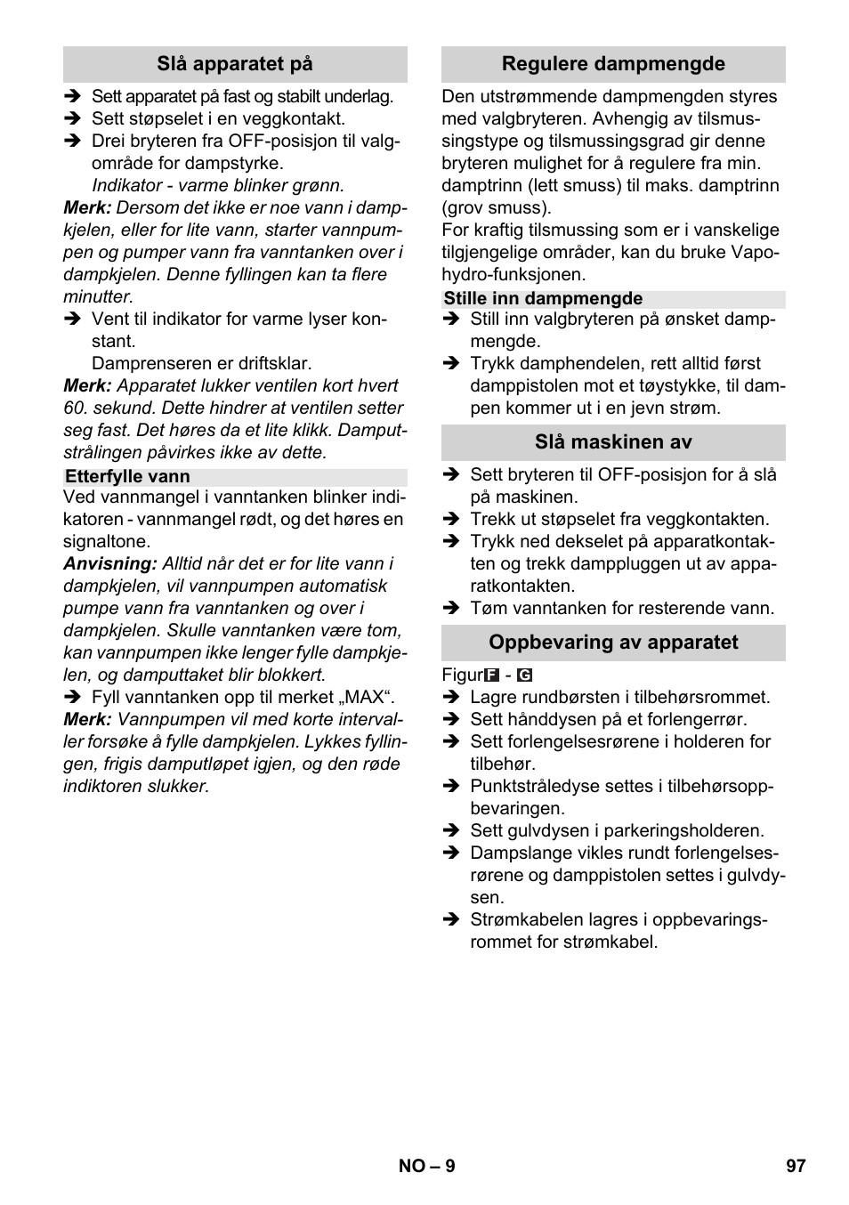 Karcher SC 5-800 C EU User Manual | Page 97 / 326