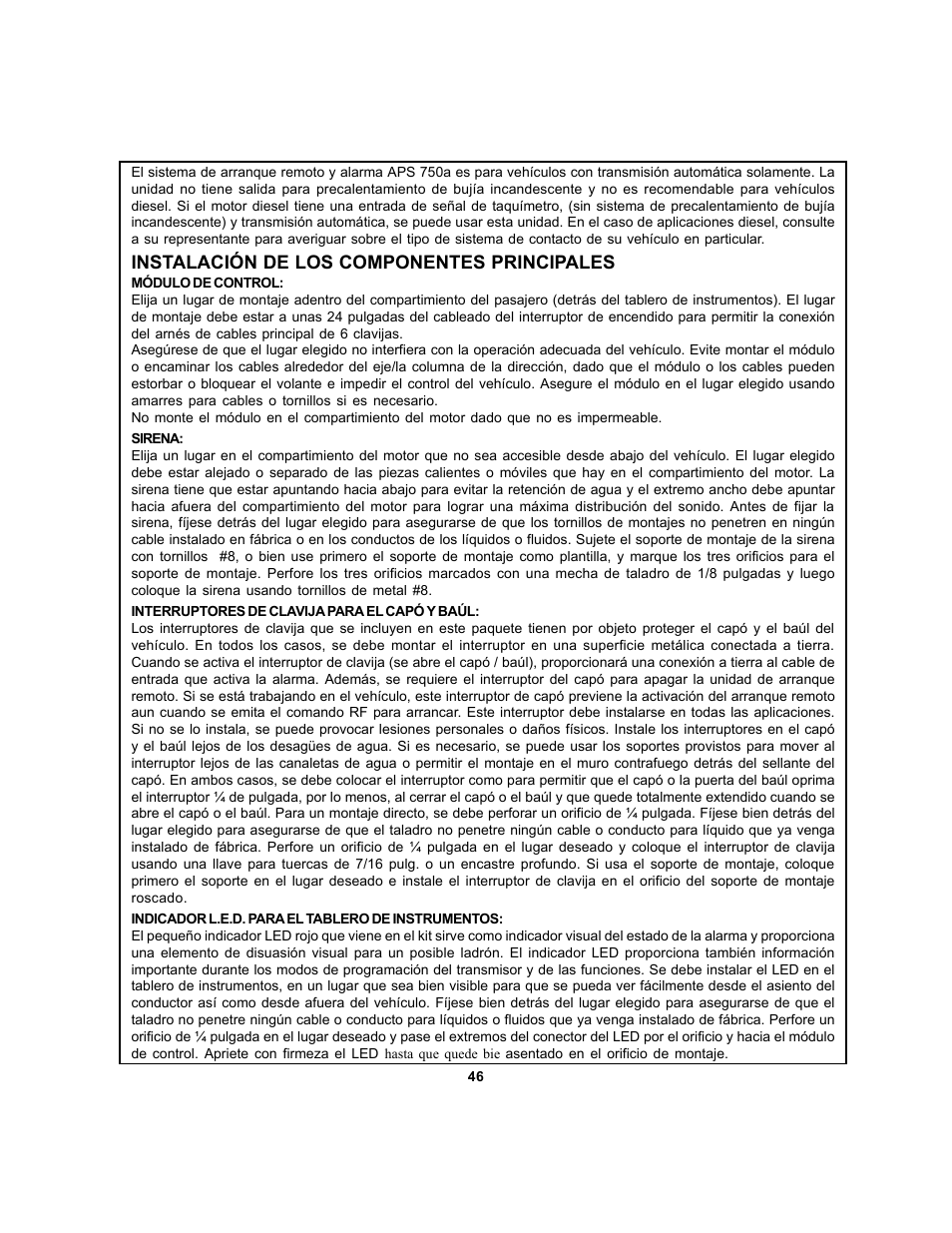 Audiovox APS 750a User Manual | Page 46 / 66