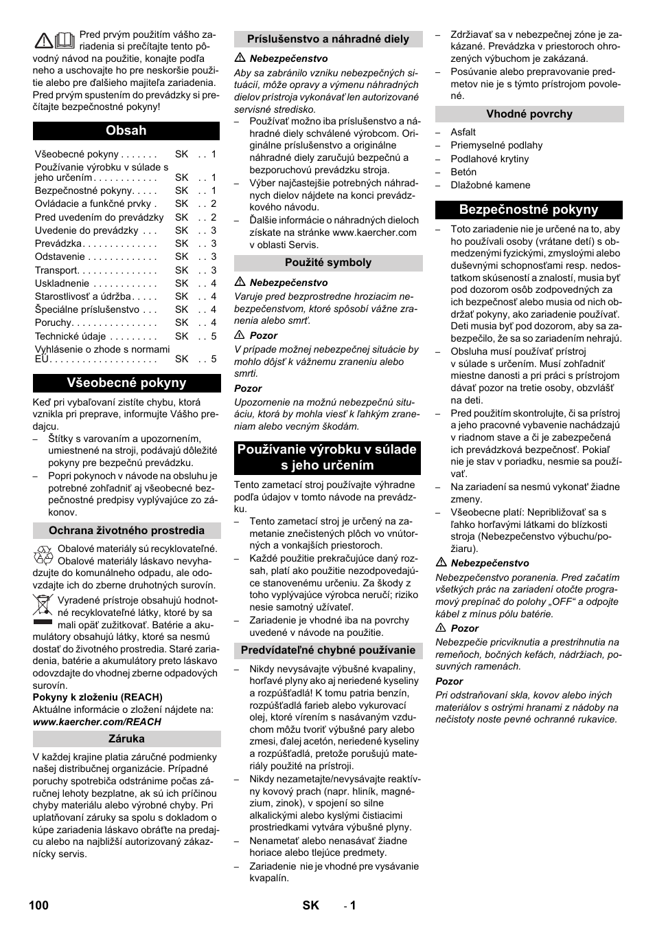 Karcher KM 70-30 C Bp Pack Adv User Manual | Page 100 / 144