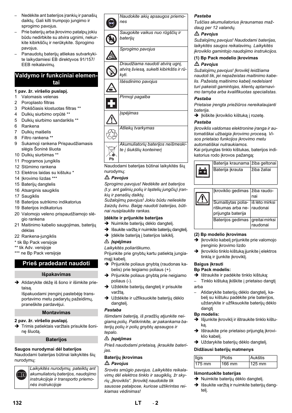 Karcher KM 70-30 C Bp Pack Adv User Manual | Page 132 / 144