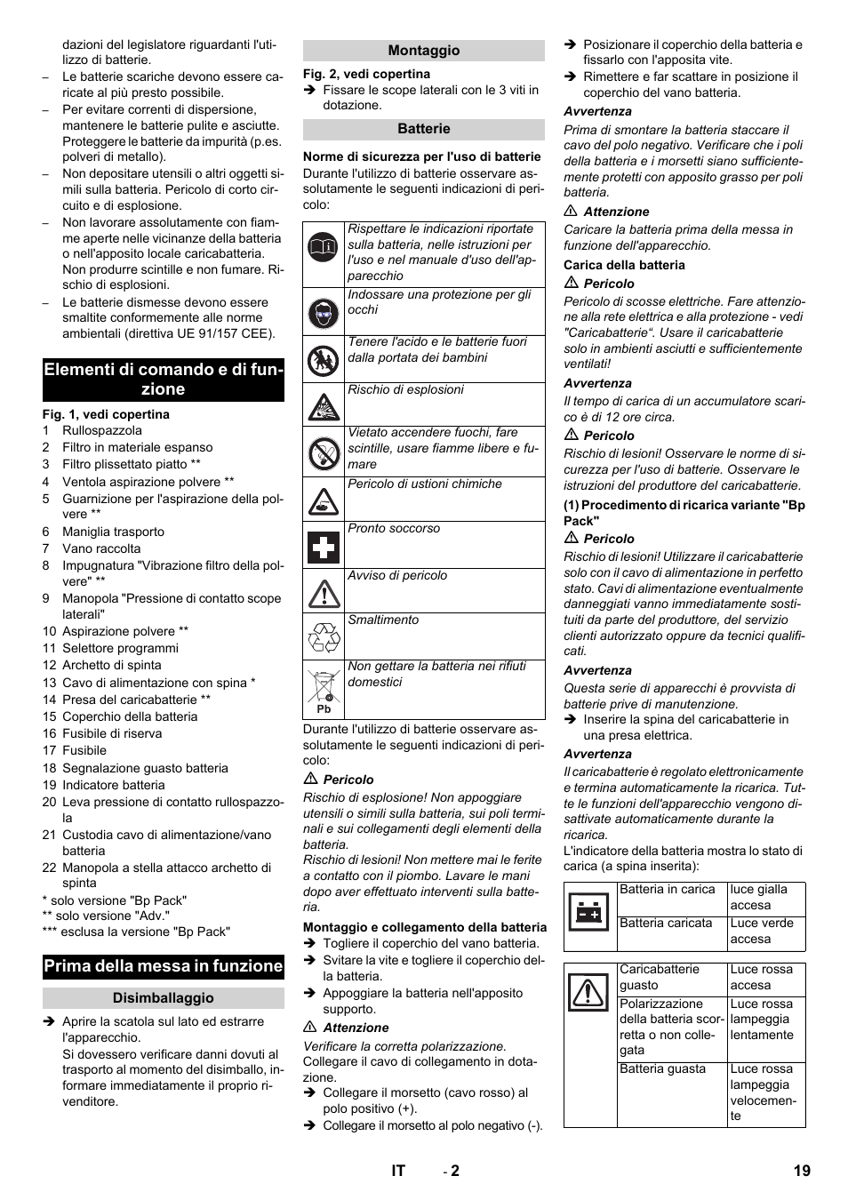 Karcher KM 70-30 C Bp Pack Adv User Manual | Page 19 / 144