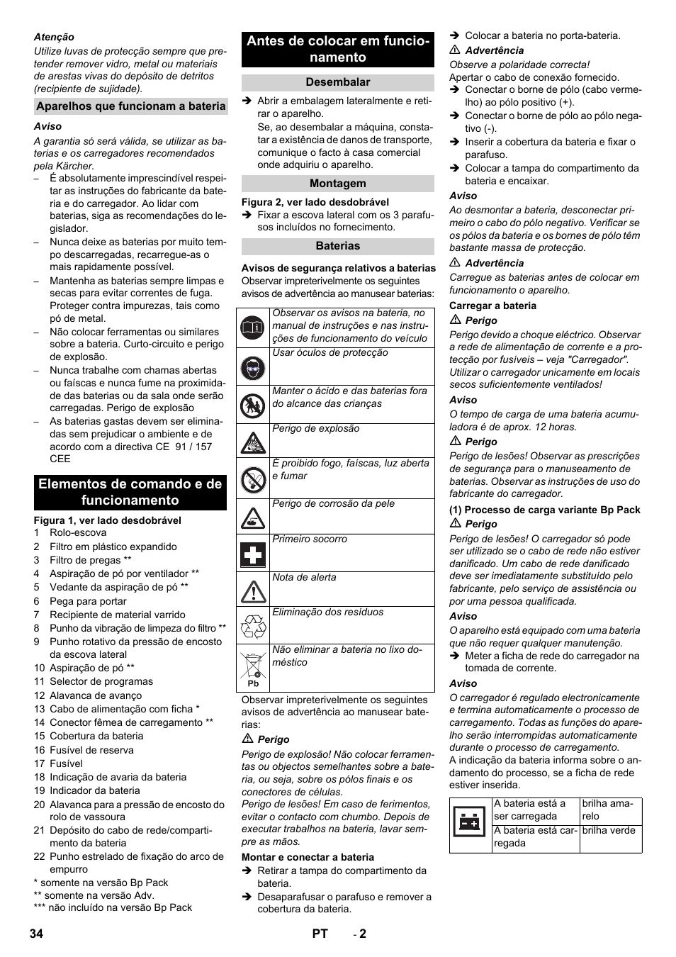 Karcher KM 70-30 C Bp Pack Adv User Manual | Page 34 / 144