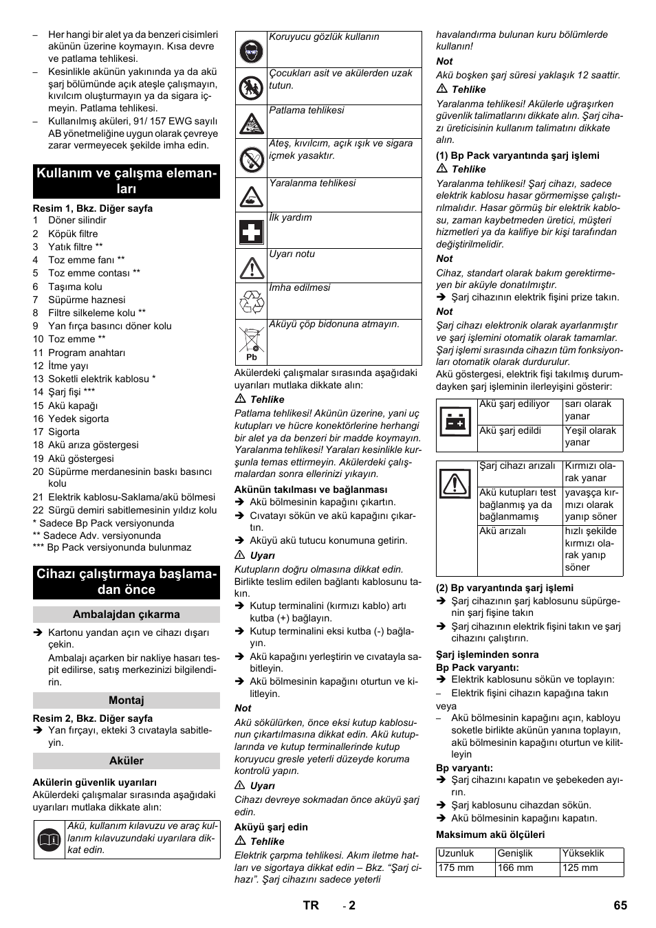 Karcher KM 70-30 C Bp Pack Adv User Manual | Page 65 / 144