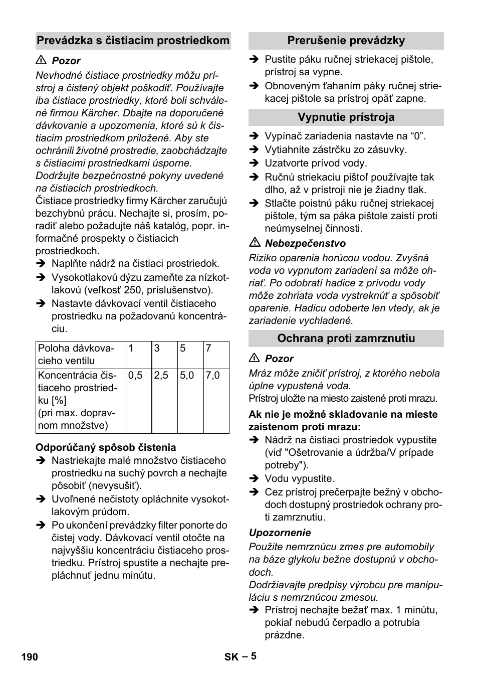 Karcher HD 10-23-4 SX Plus User Manual | Page 190 / 264