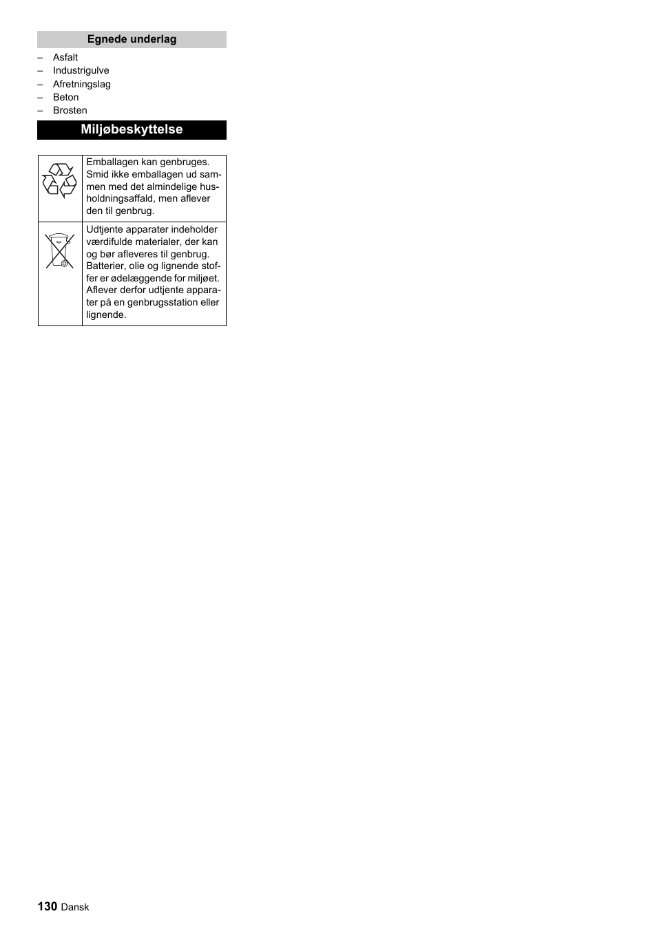 Miljøbeskyttelse | Karcher ICC 1 D Adv User Manual | Page 130 / 347