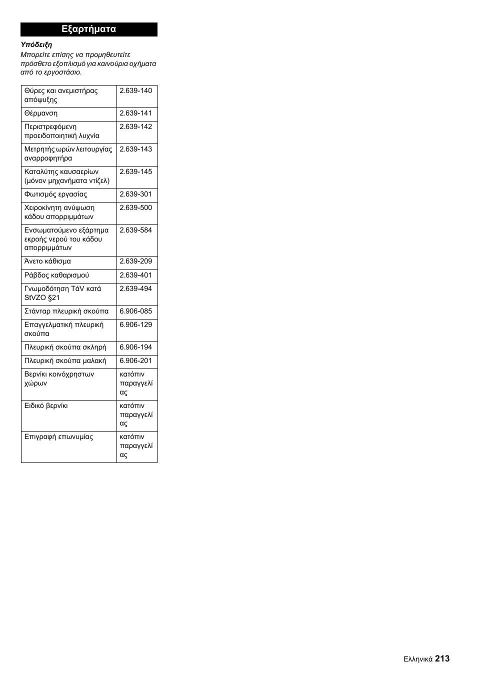 Εξαρτήματα | Karcher ICC 1 D Adv User Manual | Page 213 / 347