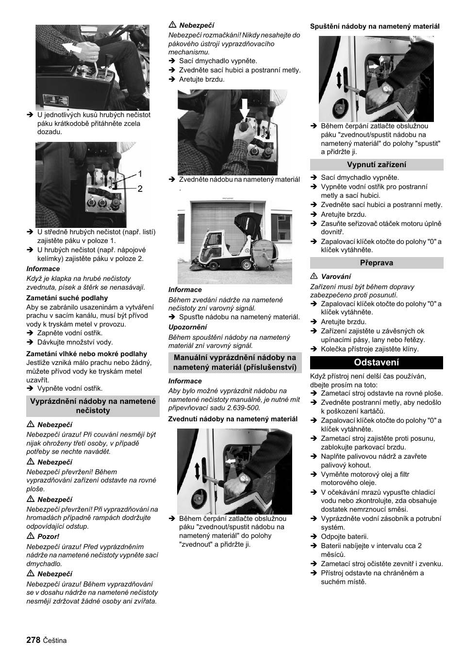 Odstavení | Karcher ICC 1 D Adv User Manual | Page 278 / 347