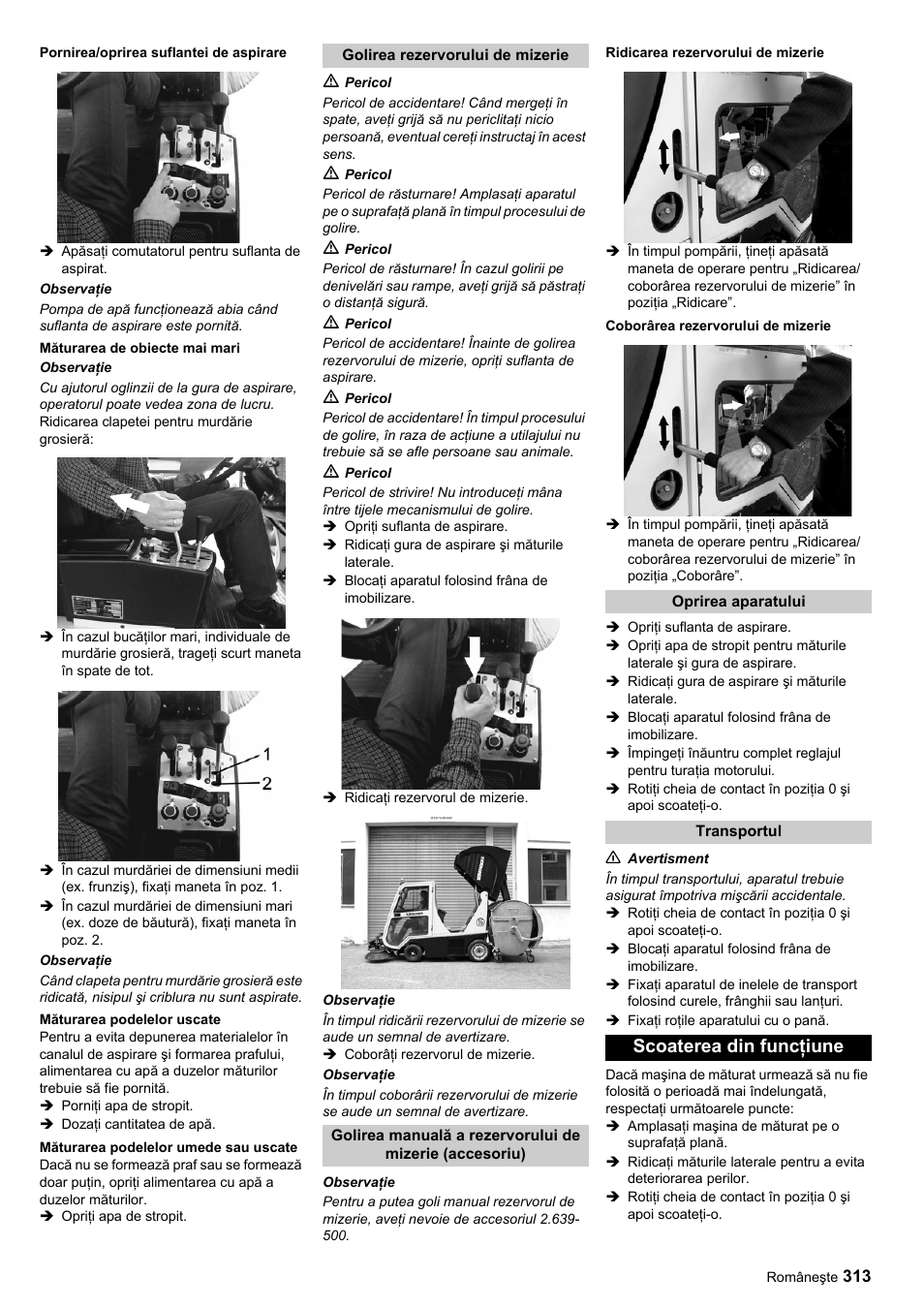 Scoaterea din funcţiune | Karcher ICC 1 D Adv User Manual | Page 313 / 347