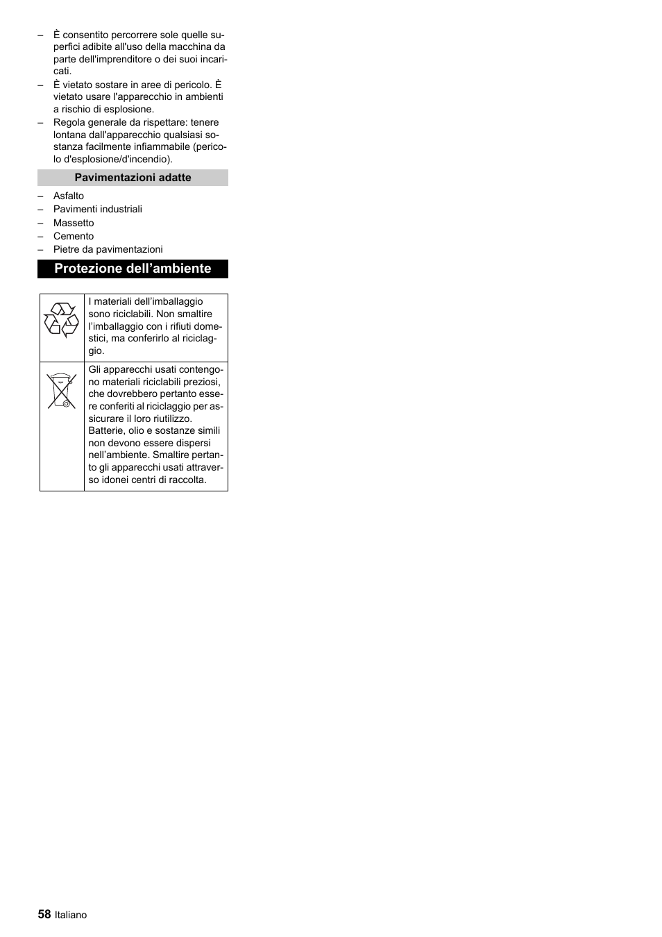 Protezione dell’ambiente | Karcher ICC 1 D Adv User Manual | Page 58 / 347