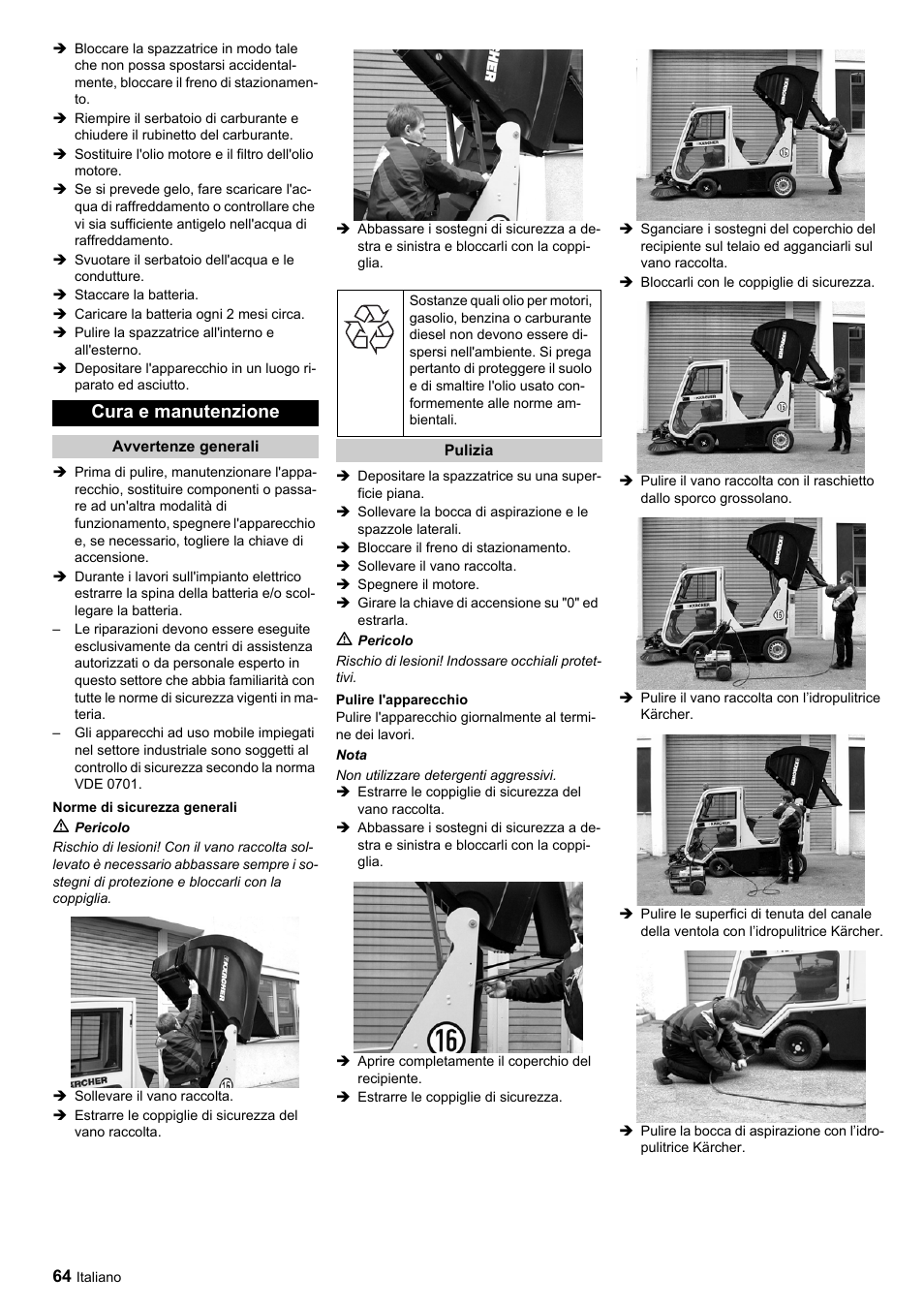 Cura e manutenzione | Karcher ICC 1 D Adv User Manual | Page 64 / 347