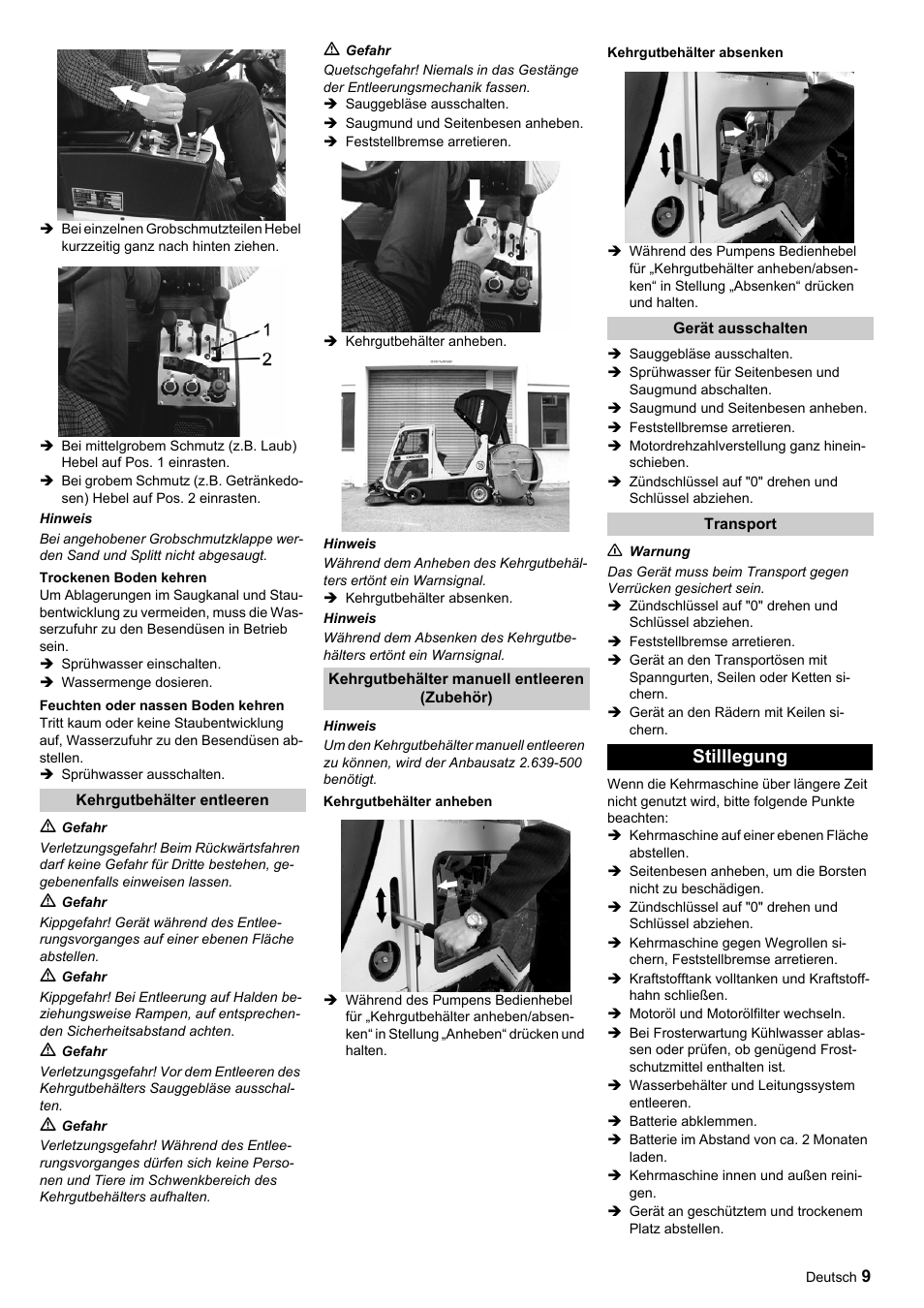 Stilllegung | Karcher ICC 1 D Adv User Manual | Page 9 / 347