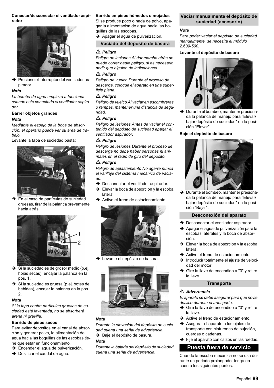 Puesta fuera de servicio | Karcher ICC 1 D Adv User Manual | Page 99 / 347