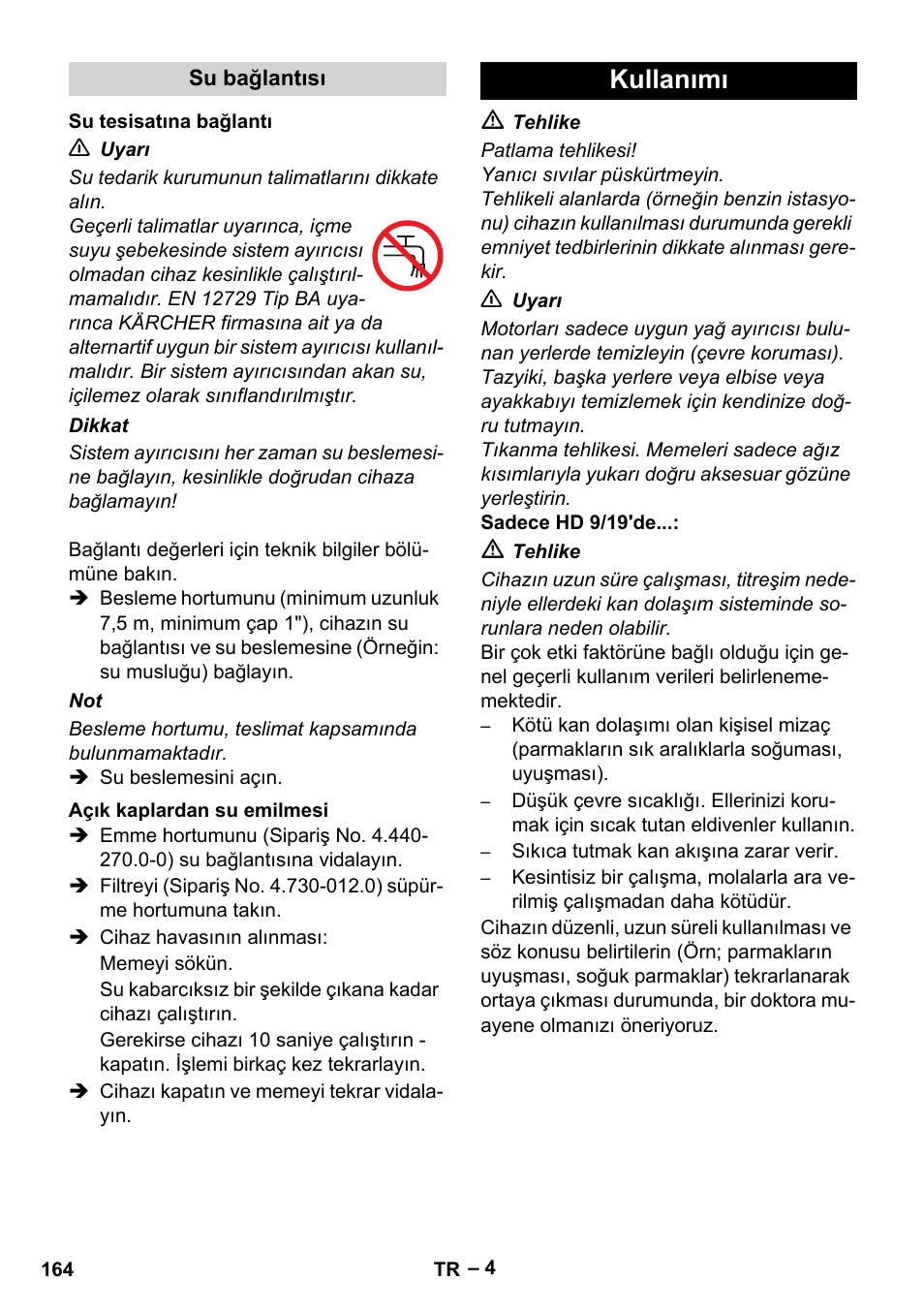 Kullanımı | Karcher HD 9-19 M User Manual | Page 164 / 372