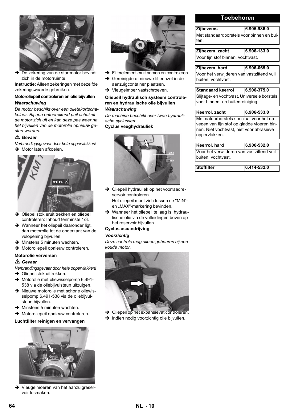 Toebehoren | Karcher KM 100-100 R D User Manual | Page 64 / 360