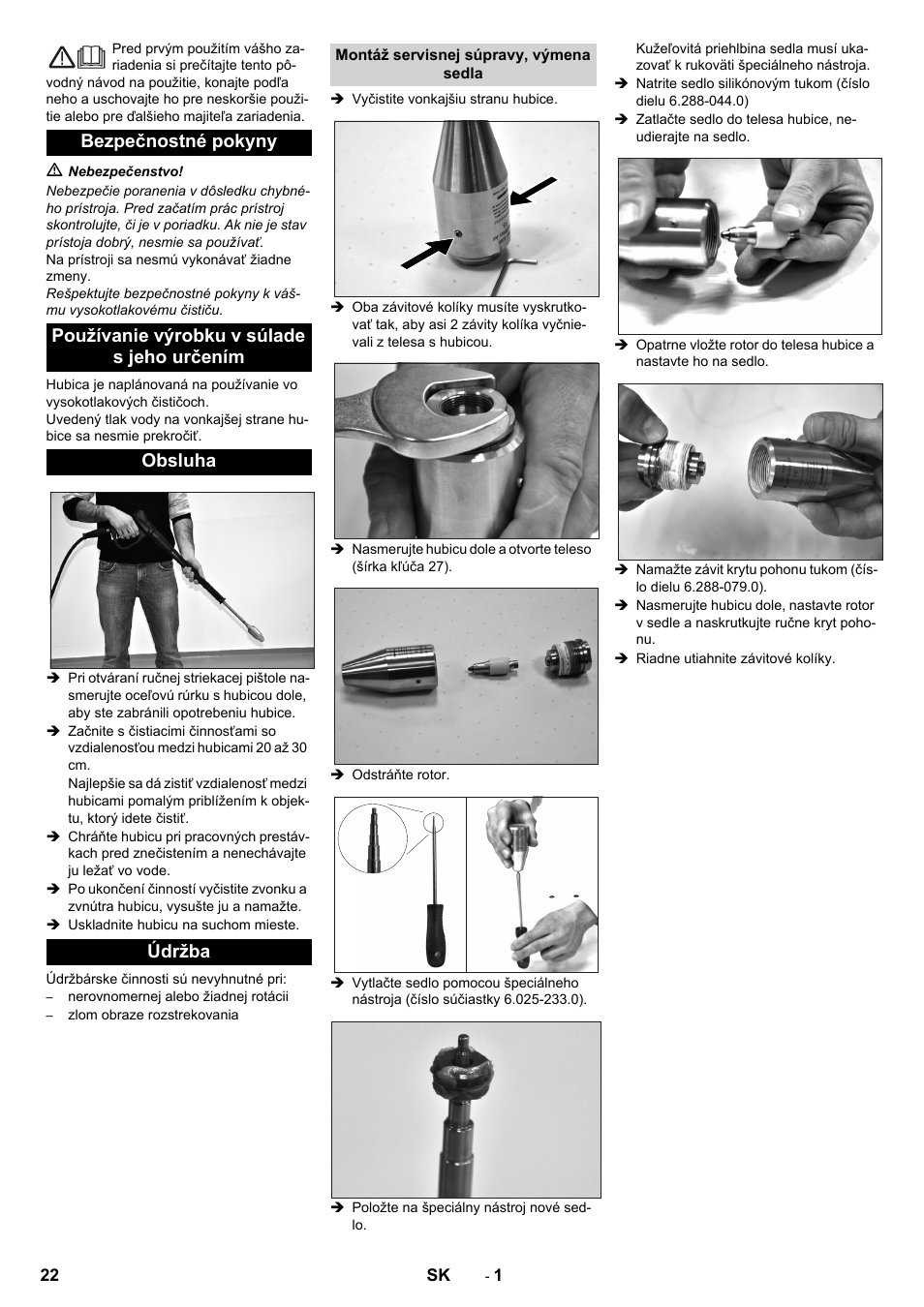 Slovenčina, Slovenina | Karcher HD 13-35 Pe User Manual | Page 22 / 32