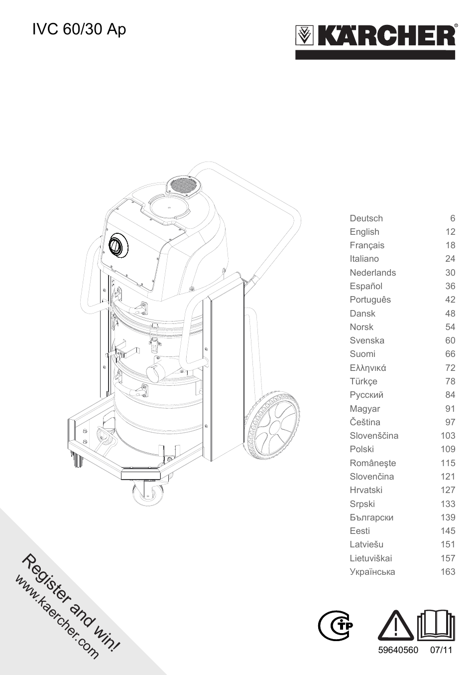 Karcher IVC 60-30 Ap User Manual | 172 pages