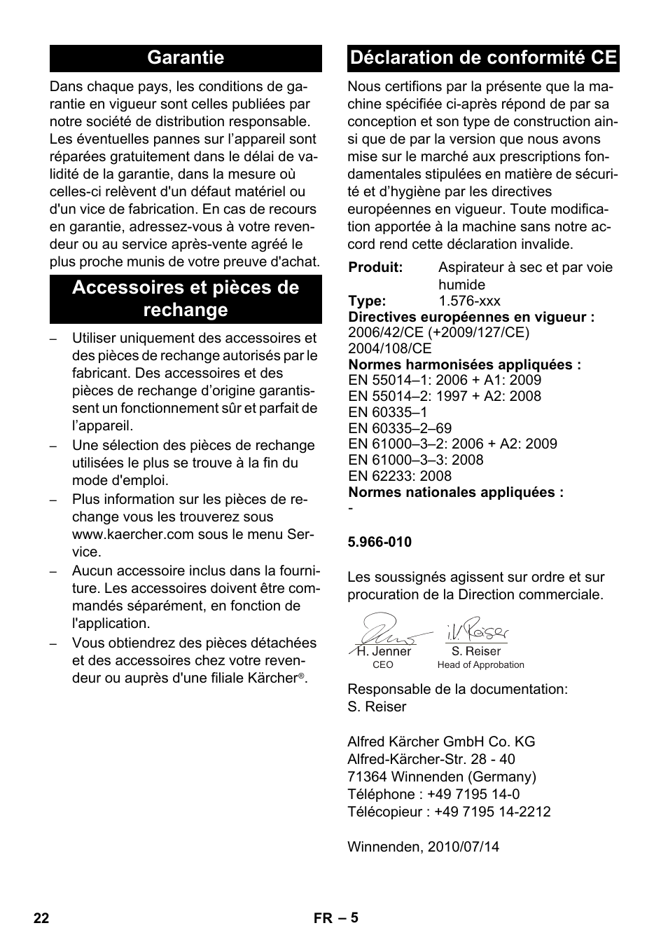 Karcher IVC 60-30 Ap User Manual | Page 22 / 172