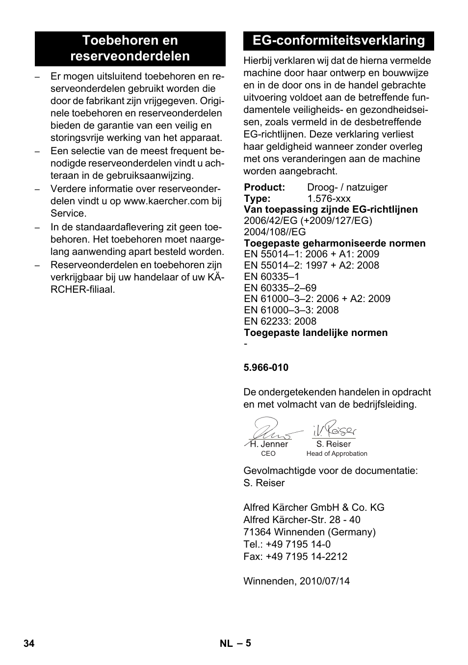 Karcher IVC 60-30 Ap User Manual | Page 34 / 172