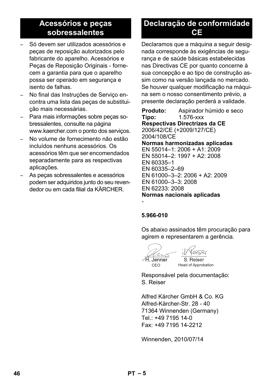 Karcher IVC 60-30 Ap User Manual | Page 46 / 172