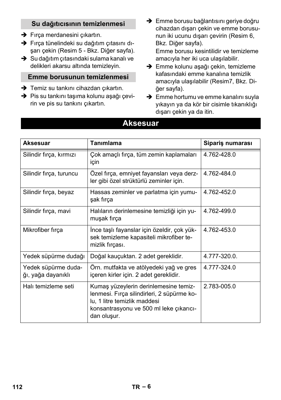 Aksesuar | Karcher BR 30-4 C User Manual | Page 112 / 242