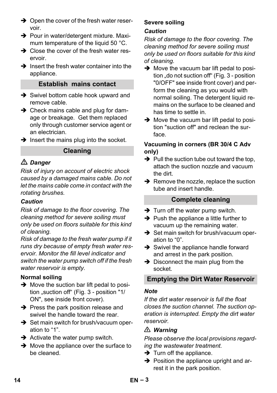 Karcher BR 30-4 C User Manual | Page 14 / 242