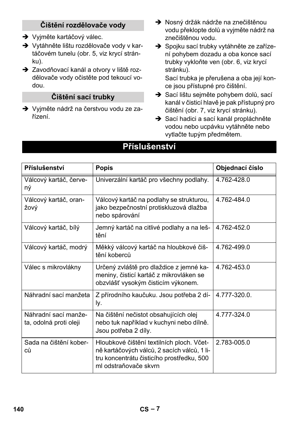 Příslušenství | Karcher BR 30-4 C User Manual | Page 140 / 242