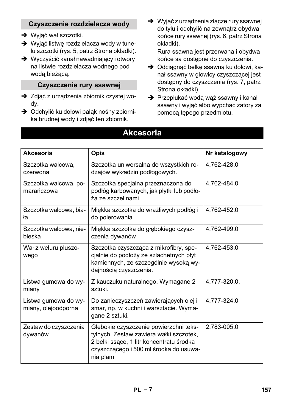 Akcesoria | Karcher BR 30-4 C User Manual | Page 157 / 242