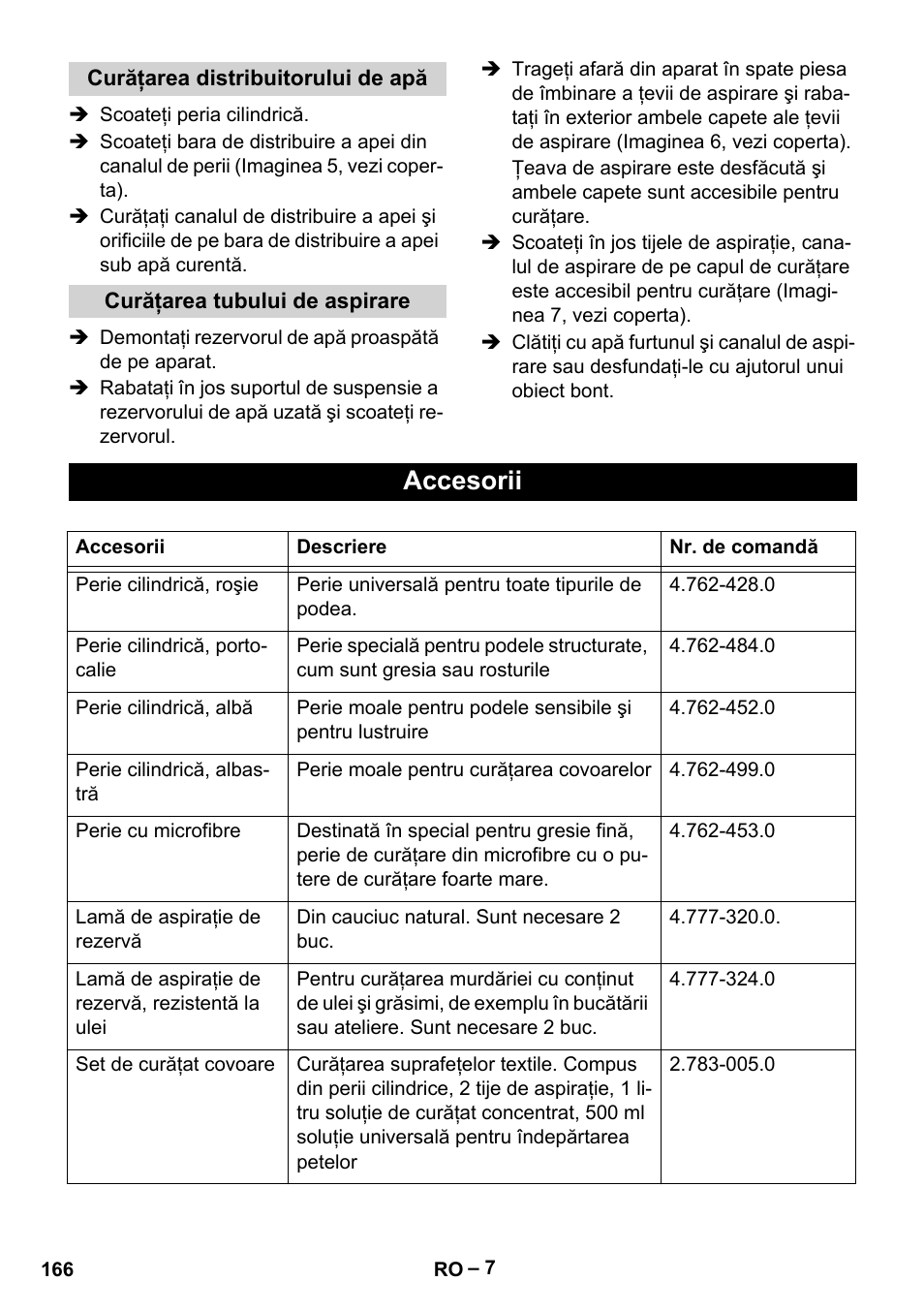 Accesorii | Karcher BR 30-4 C User Manual | Page 166 / 242