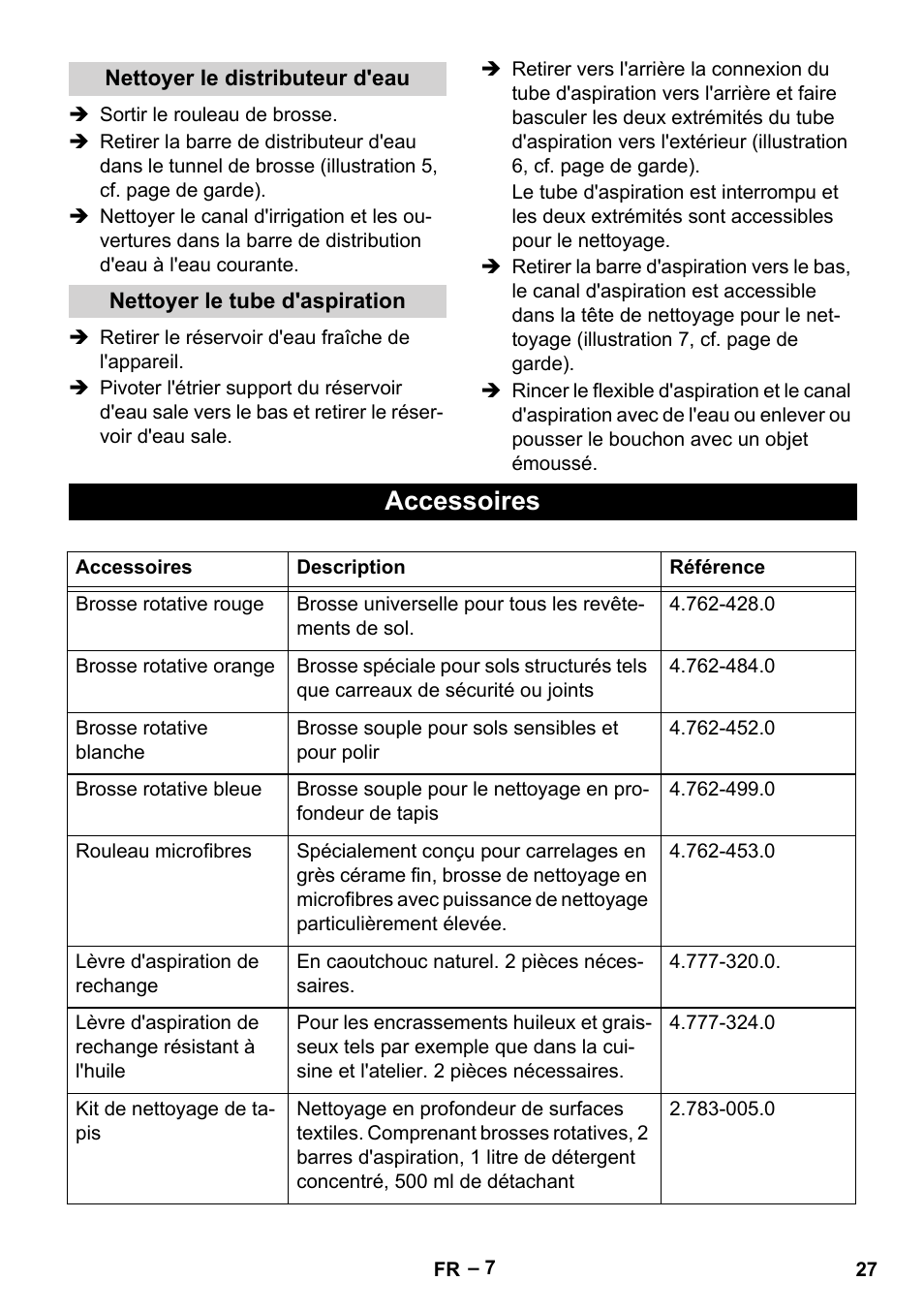 Accessoires | Karcher BR 30-4 C User Manual | Page 27 / 242