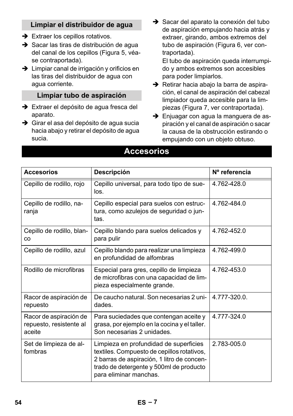 Accesorios | Karcher BR 30-4 C User Manual | Page 54 / 242