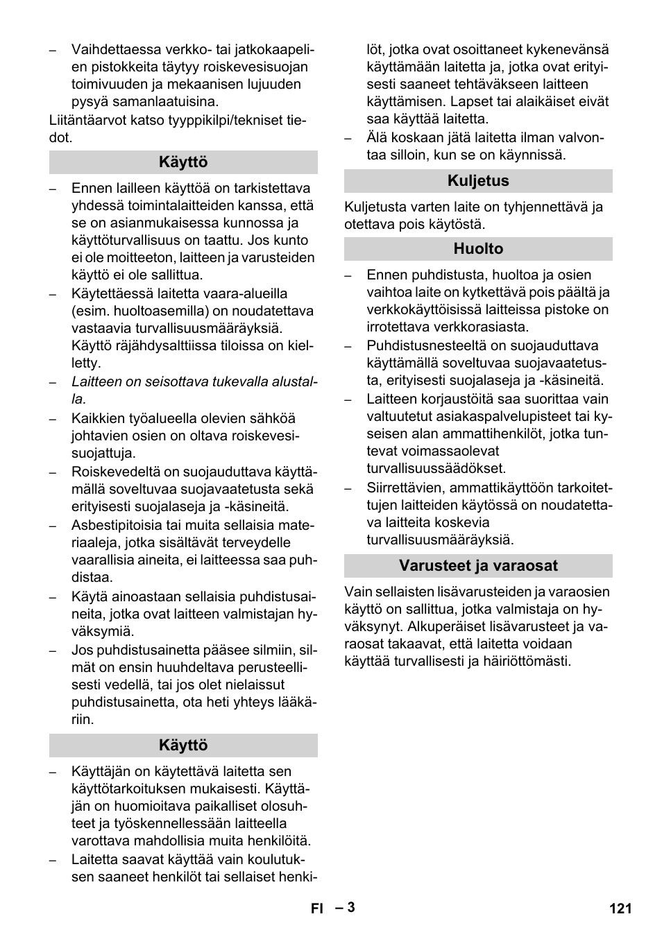 Karcher PC 100 M2 BIO User Manual | Page 121 / 232