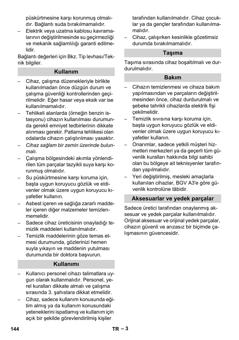 Karcher PC 100 M2 BIO User Manual | Page 144 / 232