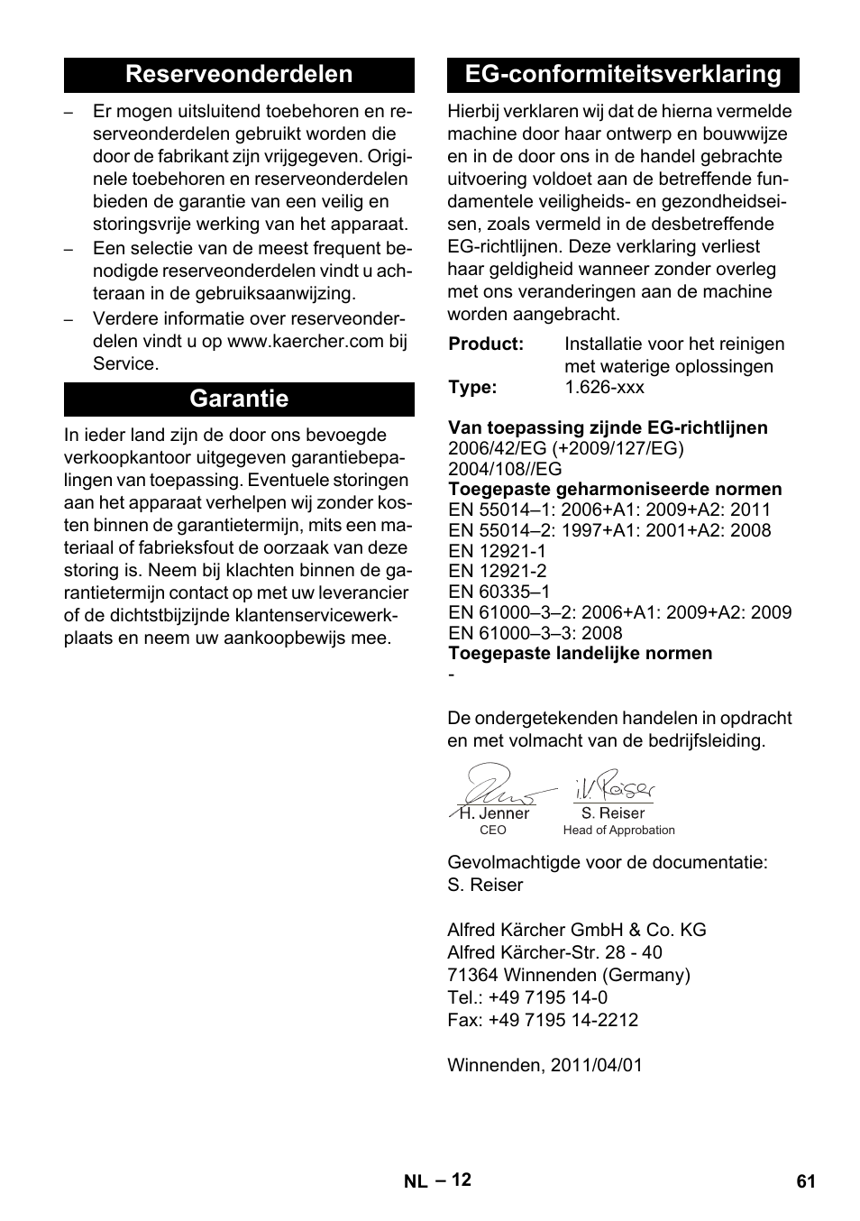 Karcher PC 100 M2 BIO User Manual | Page 61 / 232