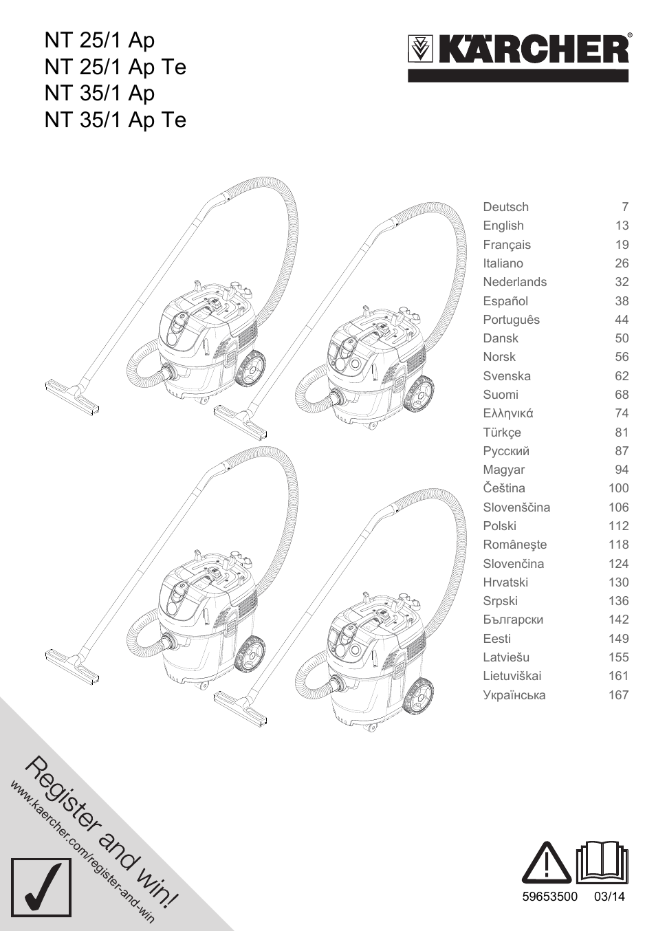 Karcher NT 25-1 Ap User Manual | 180 pages