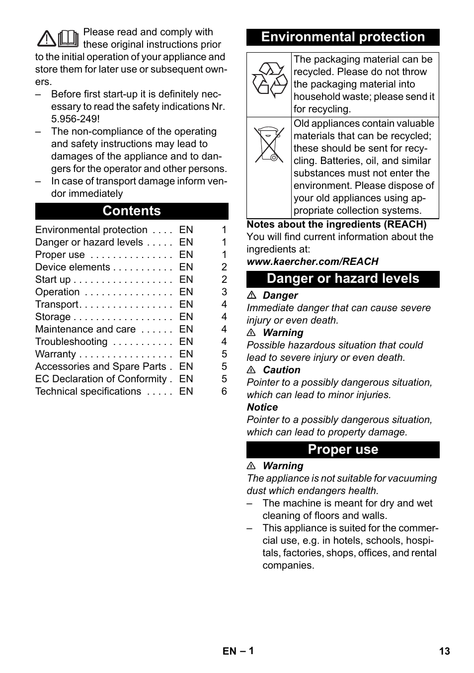 Karcher NT 25-1 Ap User Manual | Page 13 / 180