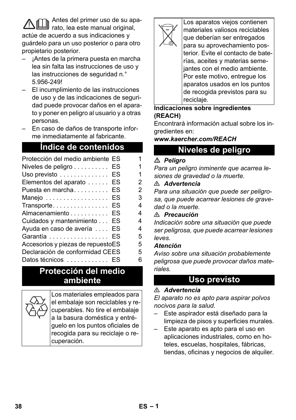 Karcher NT 25-1 Ap User Manual | Page 38 / 180