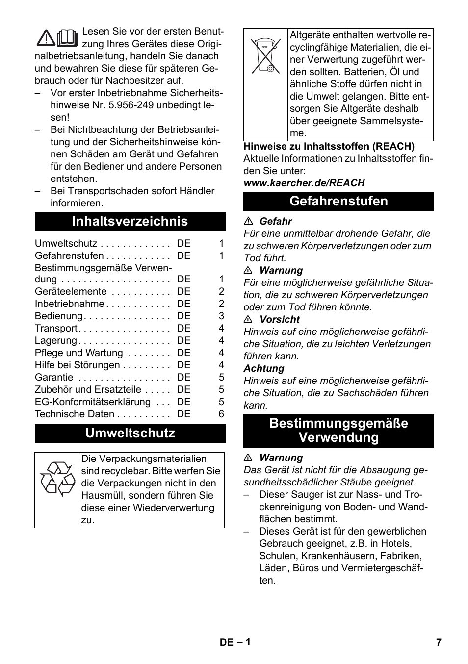 Karcher NT 25-1 Ap User Manual | Page 7 / 180