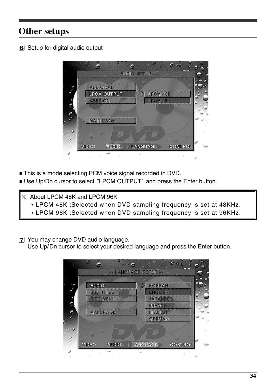 Other setups | Audiovox PAV6D User Manual | Page 37 / 58