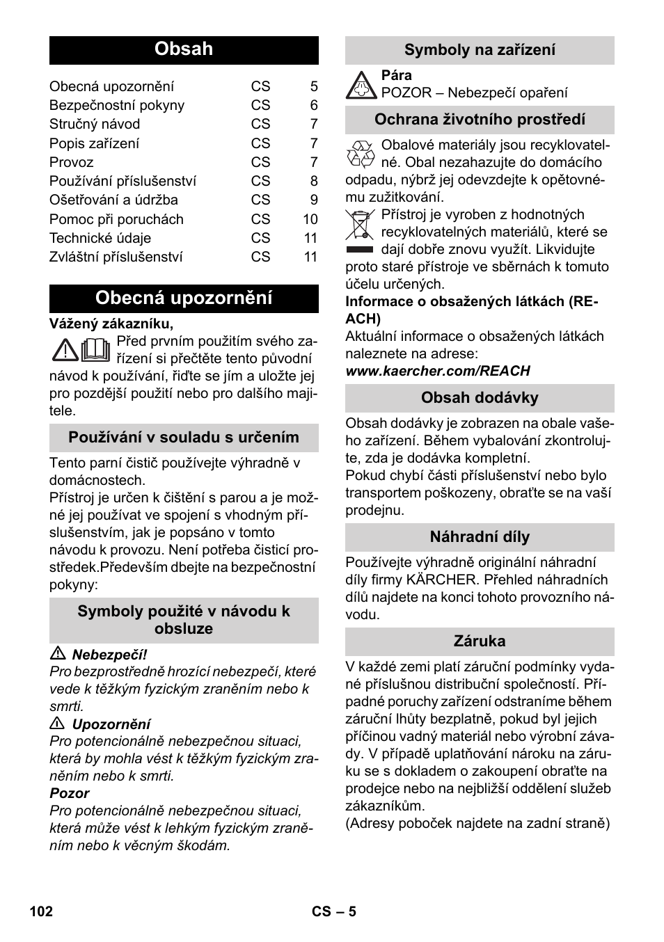 Karcher SC 952 User Manual | Page 102 / 198