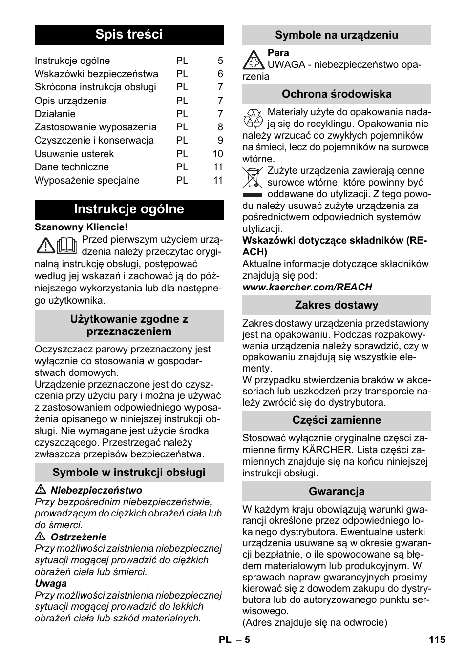 Karcher SC 952 User Manual | Page 115 / 198