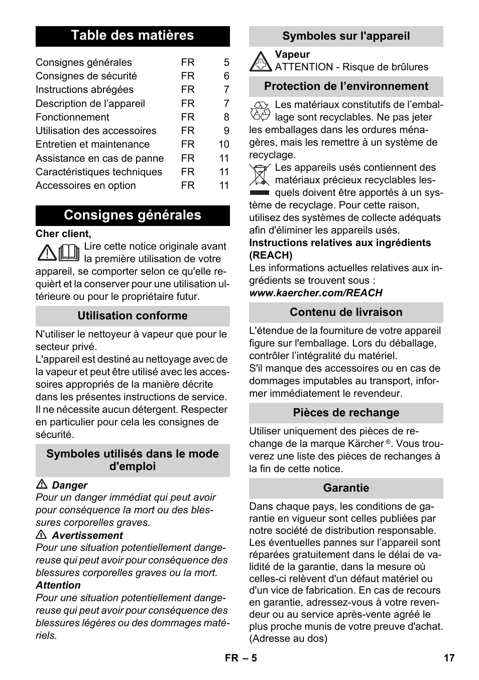 Karcher SC 952 User Manual | Page 17 / 198