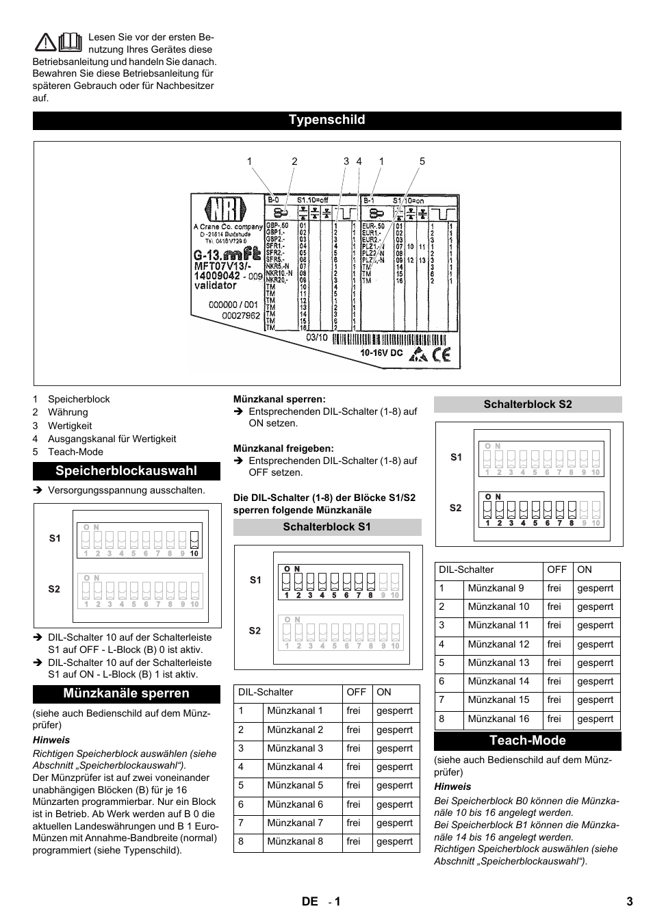 Teach-mode | Karcher SB-Wash 5-10 Fp steel User Manual | Page 3 / 52