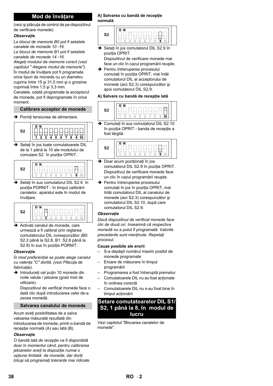 Mod de învăţare | Karcher SB-Wash 5-10 Fp steel User Manual | Page 38 / 52