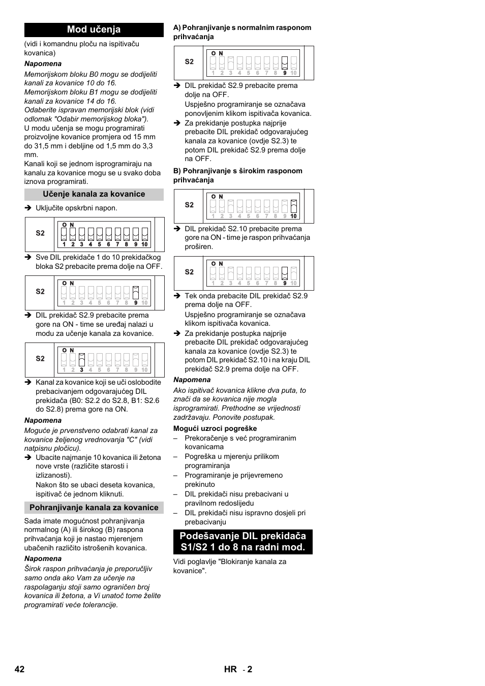 Mod učenja | Karcher SB-Wash 5-10 Fp steel User Manual | Page 42 / 52