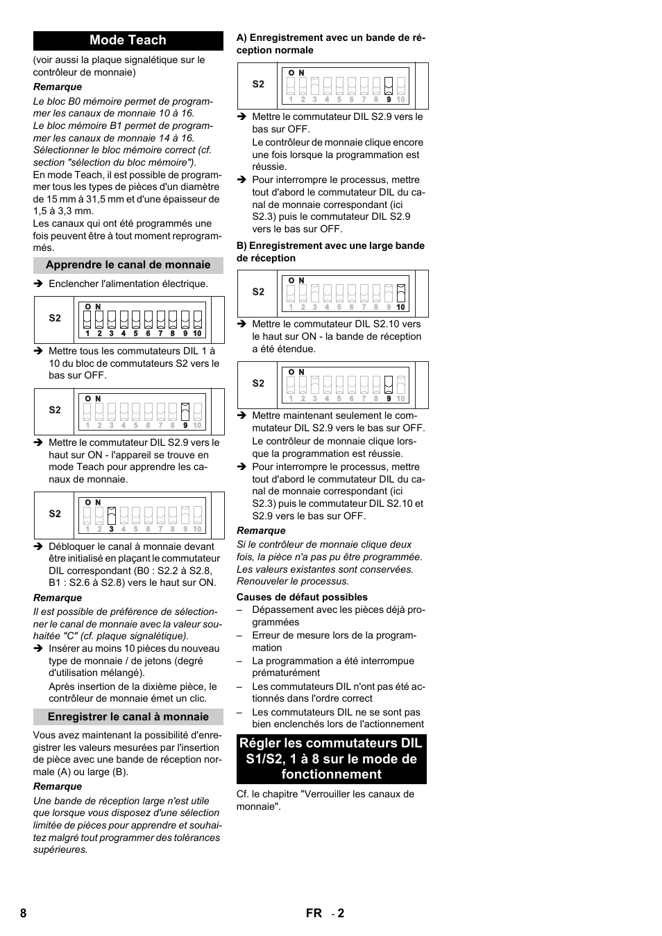 Mode teach | Karcher SB-Wash 5-10 Fp steel User Manual | Page 8 / 52